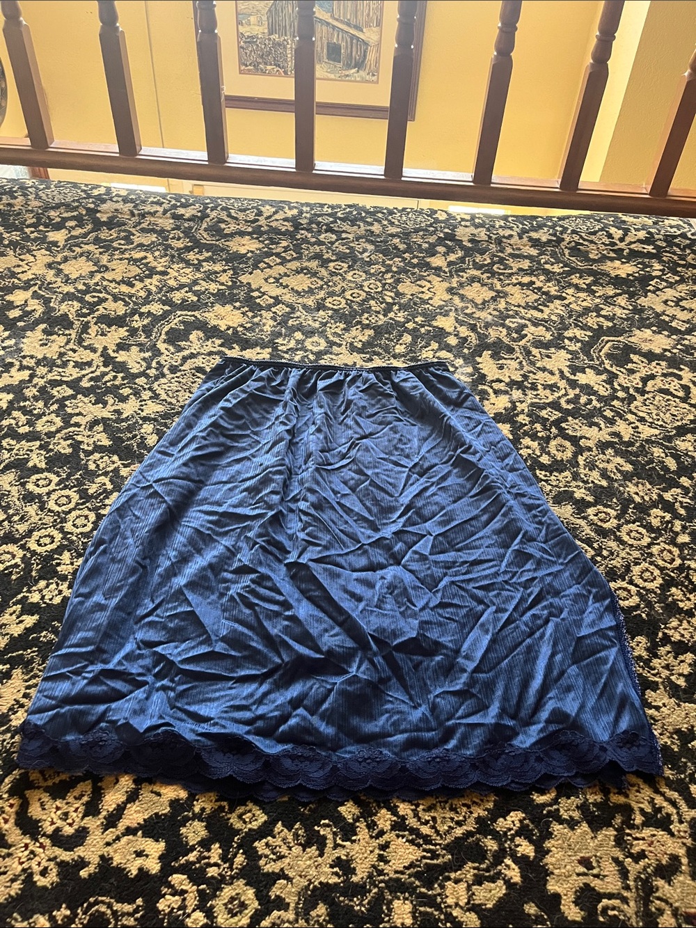 jcpenney Navy Lace-Hem Slip Skirt